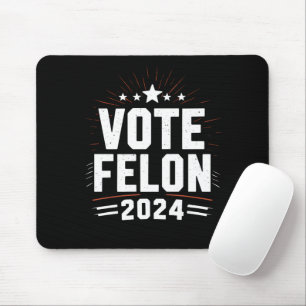 Mousepad Vote Criminoso Trump 2024 Eleição Divertida Voto 
