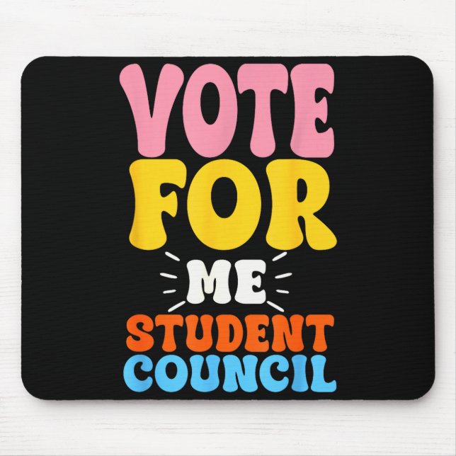 Mousepad Vote For Me Student Council Youth Cool School Elec (Frente)