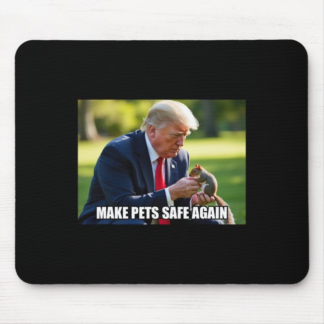 Mousepad Vote Trump Mega Tornar Animais de Estimação Seguro (Frente)