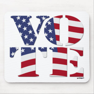 Mousepad VOTO "V O T E" com BANDEIRA dos E.U.