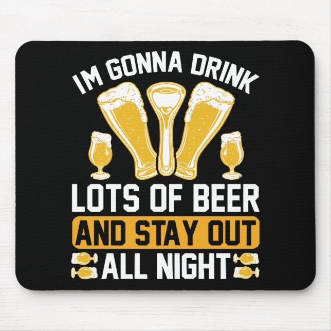 Mousepad Vou beber muita cerveja (Frente)