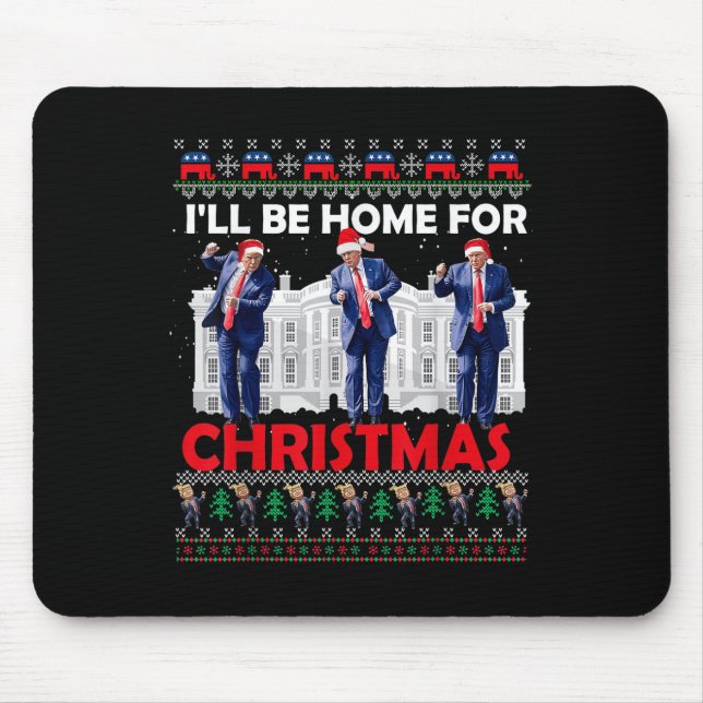Mousepad Vou Estar Em Casa Para Papais noeis De Natal Engra (Frente)