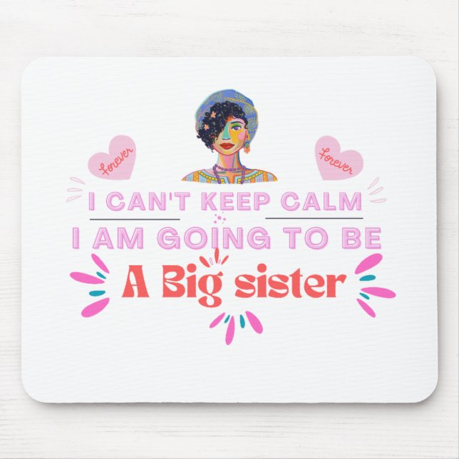 Mousepad Vou ser uma irmã grande, design de Roka000 (Frente)