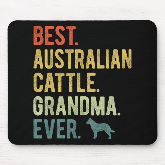 Mousepad Vovó australiana de vaca eterna amada mãe (Frente)