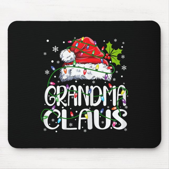 Mousepad Vovó Claus Natal Luzes Pajama Combate Familiar (Frente)