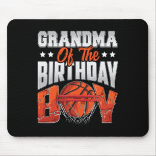 Mousepad Vovó de aniversário de basquete Boy Family Baller