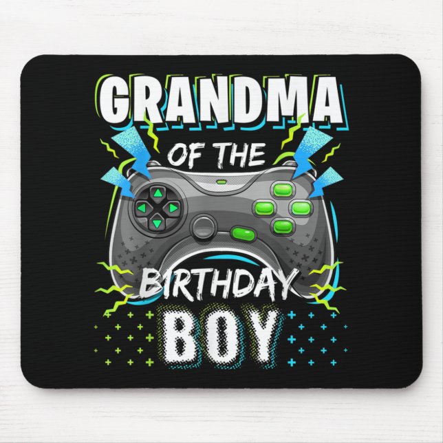 Mousepad Vovó do Jogo de Vídeo de Combinação do Aniversário (Frente)