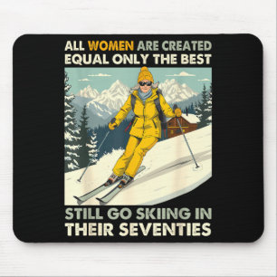 Mousepad Vovó Mãe Ainda Vai Esquiar Nos Anos Setenta Mulher