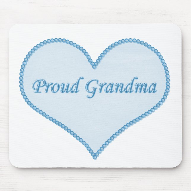 Mousepad Vovó Orgulhosa Mousepad, Azul (Frente)