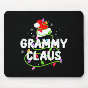 Mousepad Vovó Papai Noel Luzes Engraçadas de Natal Família 