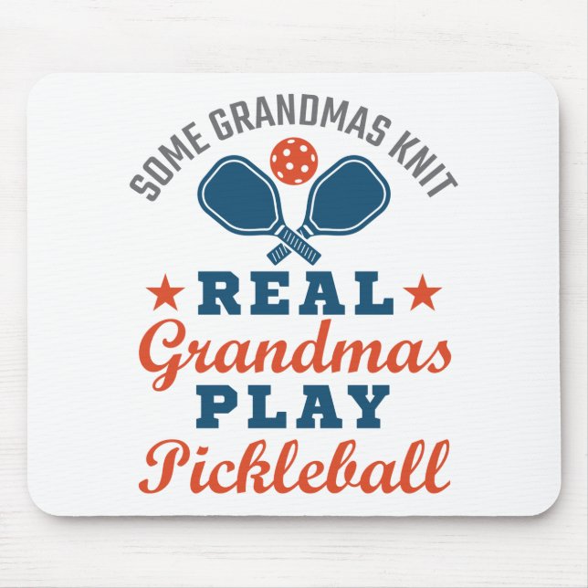 Mousepad Vovô Real Brincadeiras Jogam Pickleball (Frente)