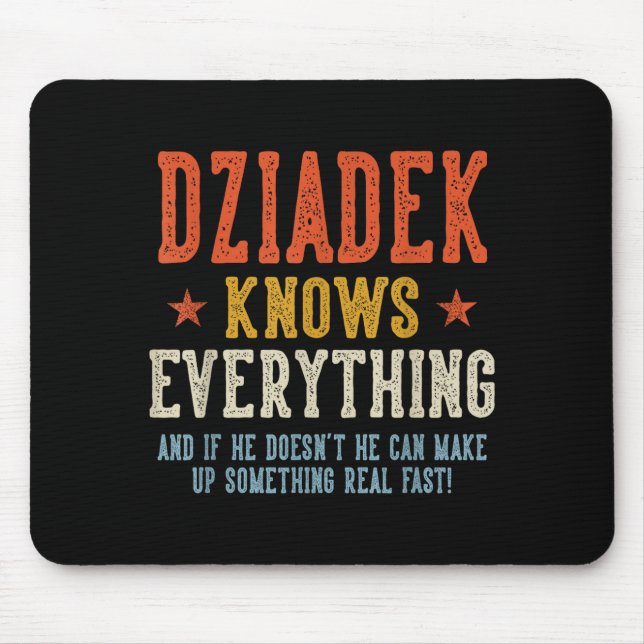 Mousepad Vovô sabe tudo dia dos pais retrô (Frente)