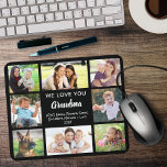 Mousepad Vovó Te Ama Foto Colagem Preta<br><div class="desc">Dê à melhor vovó um mouse multifoto personalizado que ela vai curtir o ano todo. Você pode personalizar com oito fotos de netos, filhos, outros membros da família, animais de estimação, etc., personalizar a expressão "Nós te amamos vovó" para "Eu te amo" e se ela é chamada de "vovó", "vovó",...</div>