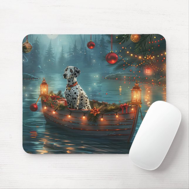 Mousepad Voyage festiva do Natal Dalmático (Com mouse)