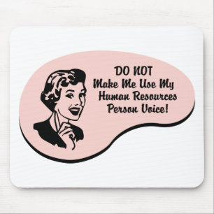Mousepad Voz da pessoa dos recursos humanos