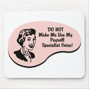 Mousepad Voz do especialista da folha de pagamento
