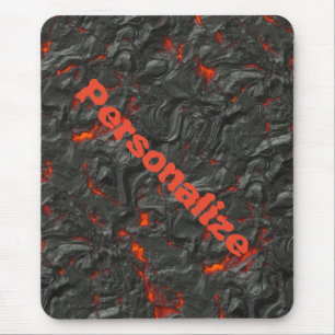 Mousepad vulcão de lava Molten preto e vermelho