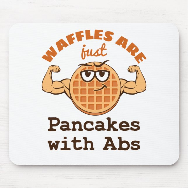 Mousepad Waffles são apenas panquecas com Abs Waffle Lover (Frente)