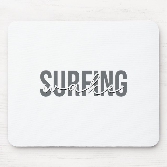 Mousepad Wake Surfing Wakesurf Wake Surfer Surfing Boat  (Frente)