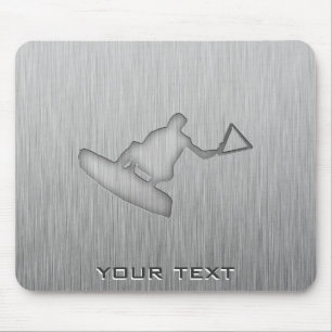 Mousepad Wakeboarder escovado do Metal-olhar