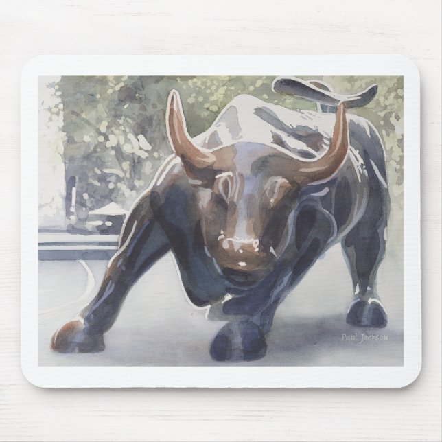 Mousepad Wall Street Bull por Paul Jackson (Frente)