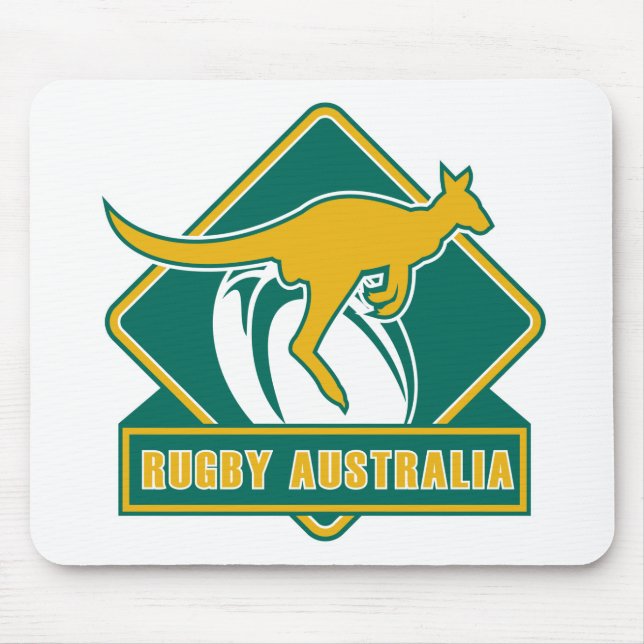 Mousepad wallaby do canguru de Austrália do rugby (Frente)