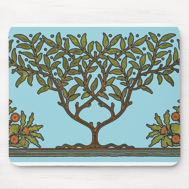 Mousepad Wallpaper Floral William Morris Tree Frieze (Frente)