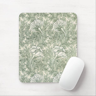 Mousepad Wallpaper tulip William Morris verde têxtil