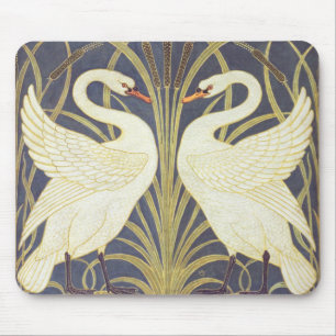 Mousepad Walter Crane Swan, Rush E Iris Art Nouveau