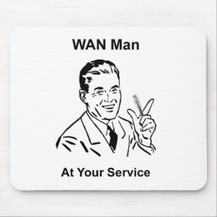 Mousepad WAN Man On Your Service Retro Tech