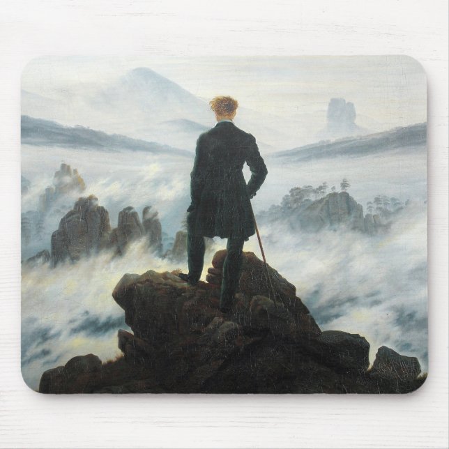 Mousepad Wanderer acima do Mar de Nevoeiro, Friedrich (Frente)