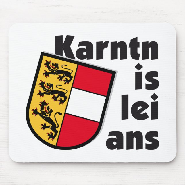 Mousepad Wappen Österreich Kärnten Is lei ans Dialekt (Frente)