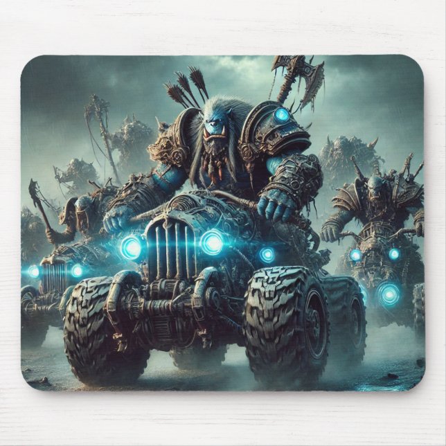 Mousepad Warlords of the Wasteland – Orcs on the Hunt (Frente)