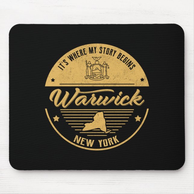 Mousepad Warwick New York Its Where My Story Begins  (Frente)