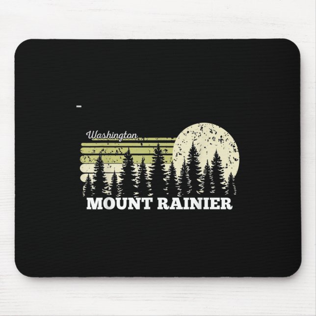 Mousepad Washington Caminhada Monte Rainier Árvores Naturez (Frente)