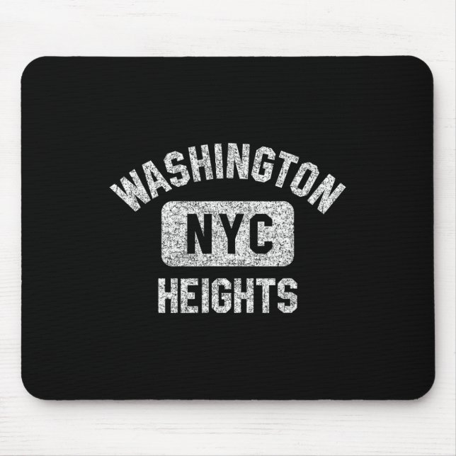 Mousepad Washington Heights Nyc Gym Style aflita White (Frente)