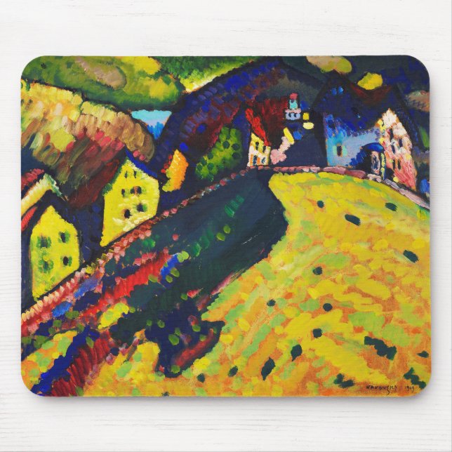 Mousepad Wassily Kandinsky. Casas em Murnau. Expressionismo (Frente)