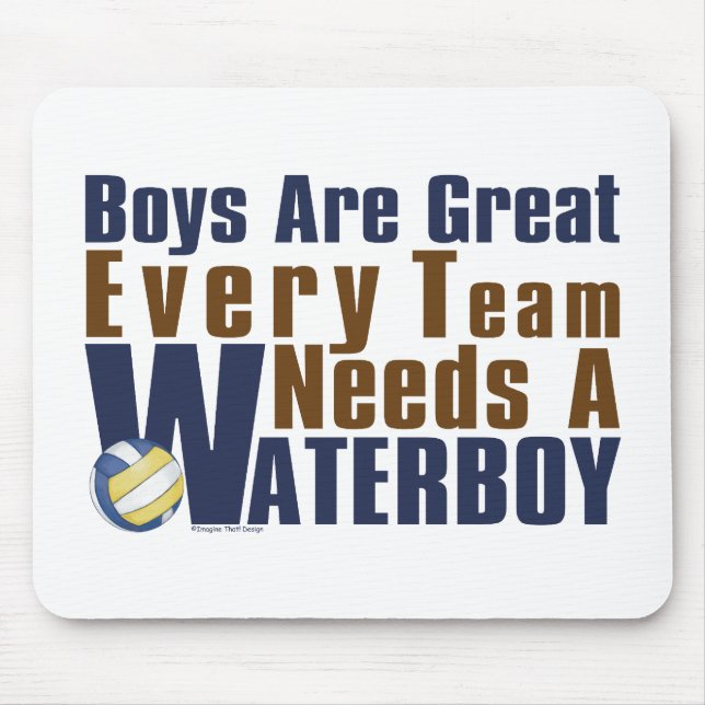 Mousepad Waterboy Vollyball em Azul (Frente)