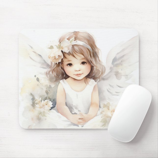 Mousepad Watercolor Angel Girl (Com mouse)