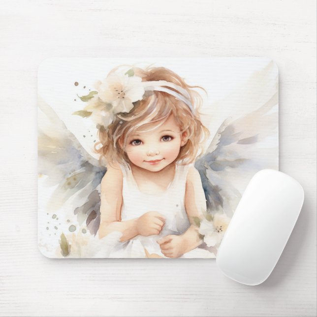 Mousepad Watercolor Angel Girl (Com mouse)