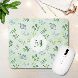 Mousepad Watercolor Deixa Foliage Greenerescência Monograma