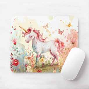 Mousepad Watercolor Fantasy Unicorn