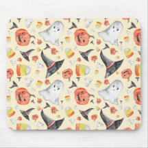 Watercolor Halloween Spooky Ghost Witch Candy