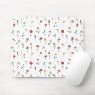 Mousepad Watercolor Primavera Wildflower Women Office