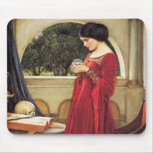 Mousepad Waterhouse de John - a bola de cristal (detalhe)
