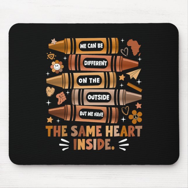 Mousepad We Have The Same Heart Black History Month African (Frente)