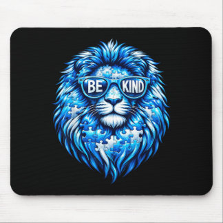 Mousepad Wear Blue Autism Awareness Puzzle Lion Be Kind Men