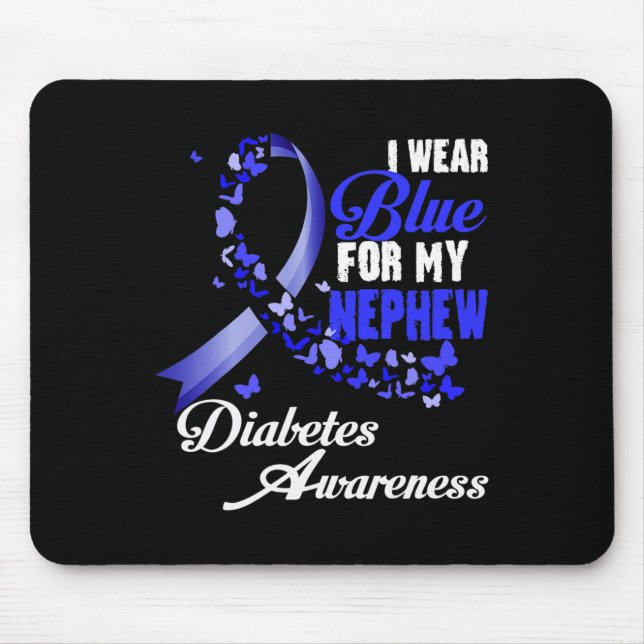 Mousepad Wear Blue For My Nephew T1d Diabetes Awareness Blu (Frente)