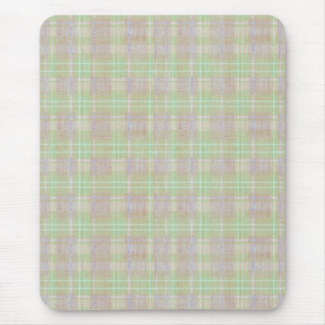 Mousepad Weathered Neutral Sage Plaid (Frente)