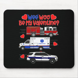 Mousepad Wee Woo Seja Meu Namorado Caminhão De Bombeiros Am